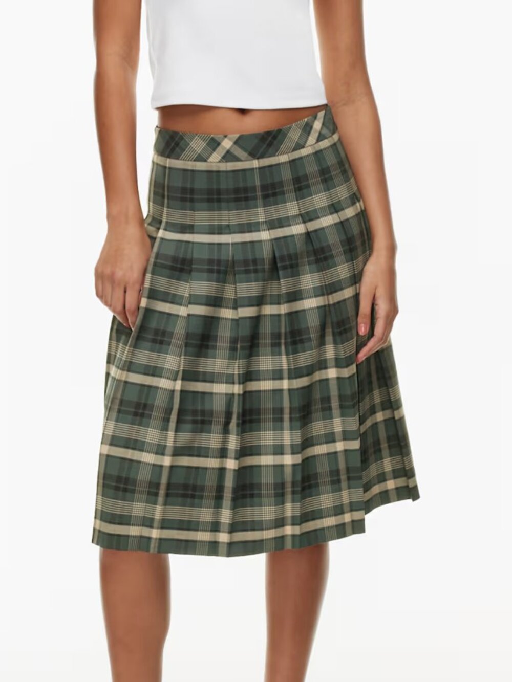 Sunday Best OLIVE MIDI PLEATED SKIRT